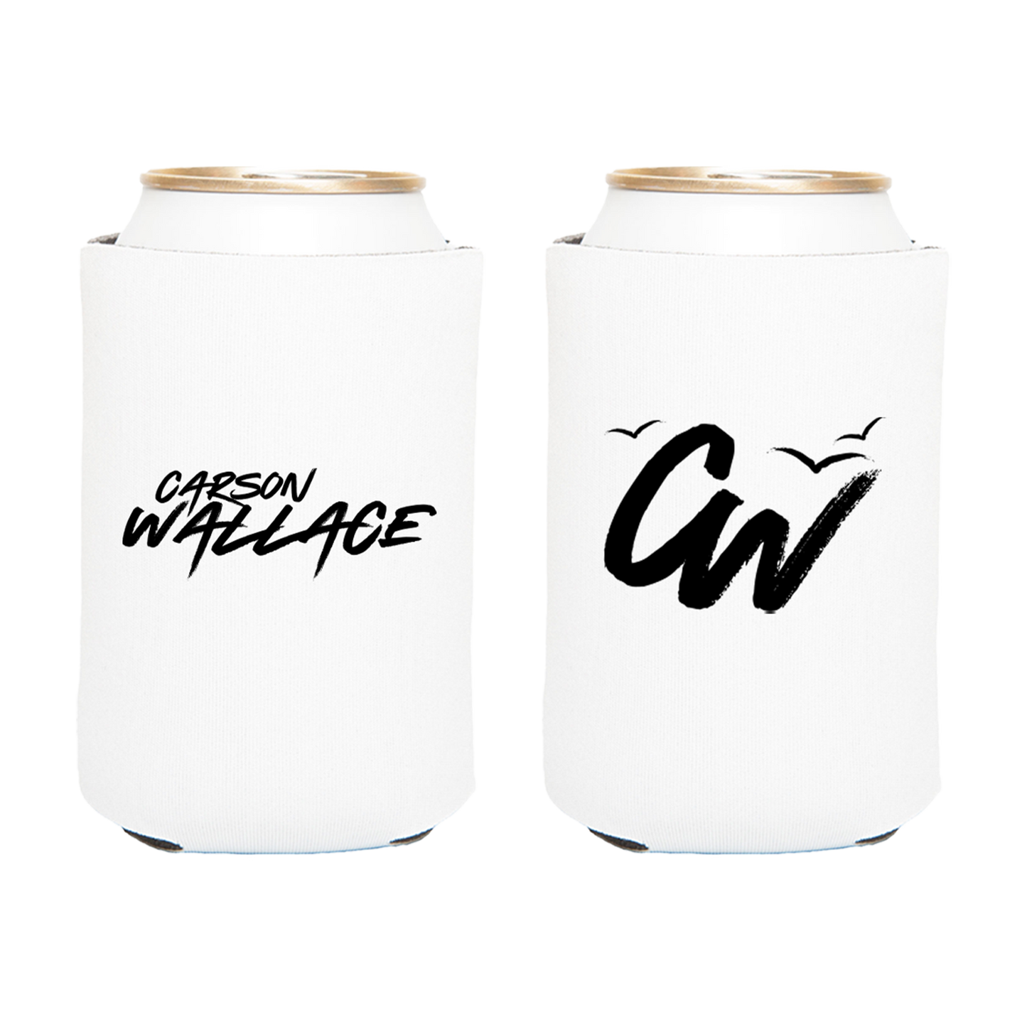 CW Birds Koozie White